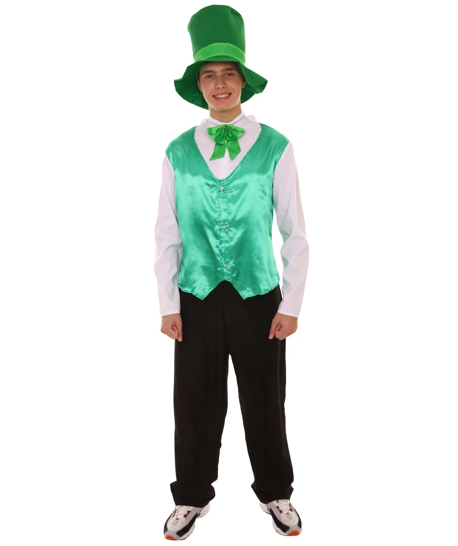 HPO Adult Men's Irish Leprechaun Costume | Green And Black Cosplay Costume 8 HPO Adult Men's Irish Leprechaun Costume | Green And Black Cosplay Costume