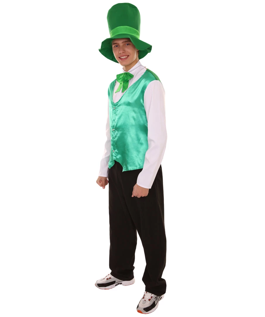 HPO Adult Men's Irish Leprechaun Costume | Green And Black Cosplay Costume 9 HPO Adult Men's Irish Leprechaun Costume | Green And Black Cosplay Costume