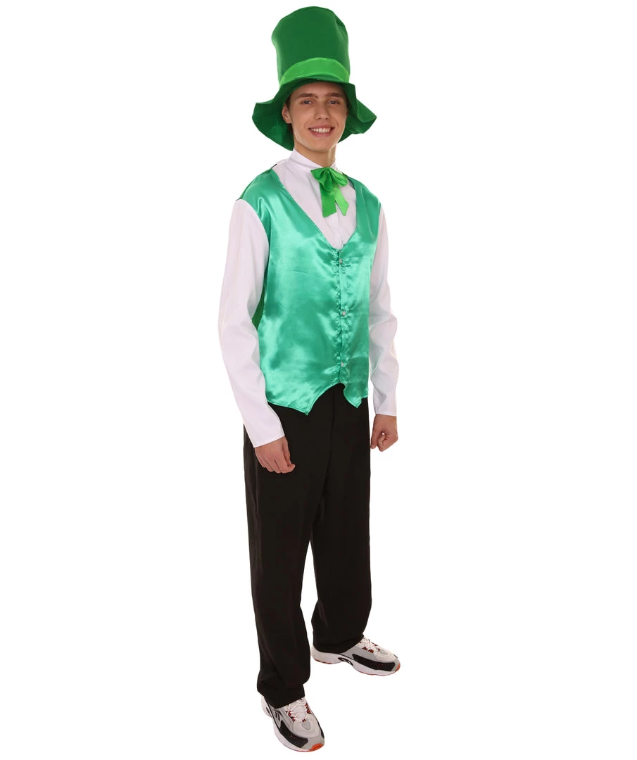 HPO Adult Men's Irish Leprechaun Costume | Green And Black Cosplay Costume 13 HPO Adult Men's Irish Leprechaun Costume | Green And Black Cosplay Costume