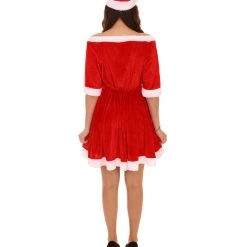 HPO Adult Women's Cute Santa Claus Xmas Dress Costume | Red Cosplay Costume
