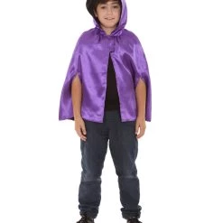 HPO Child's Reversible Hooded Short Cape Costume | Multiple Color Option Halloween Costume