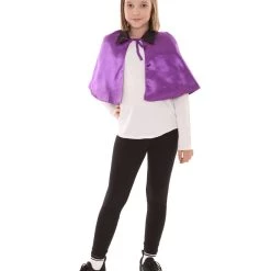 HPO Kids Child's Vampire Cape Costume | Lilac & Black Halloween Costume
