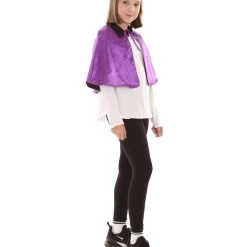 HPO Kids Child's Vampire Cape Costume | Lilac & Black Halloween Costume