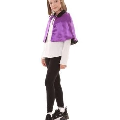 HPO Kids Child's Vampire Cape Costume | Lilac & Black Halloween Costume