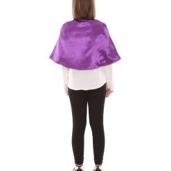HPO Kids Child's Vampire Cape Costume | Lilac & Black Halloween Costume