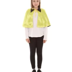 HPO Child's Vampire Cape Costume | Yellow & Black Halloween Costume Kids