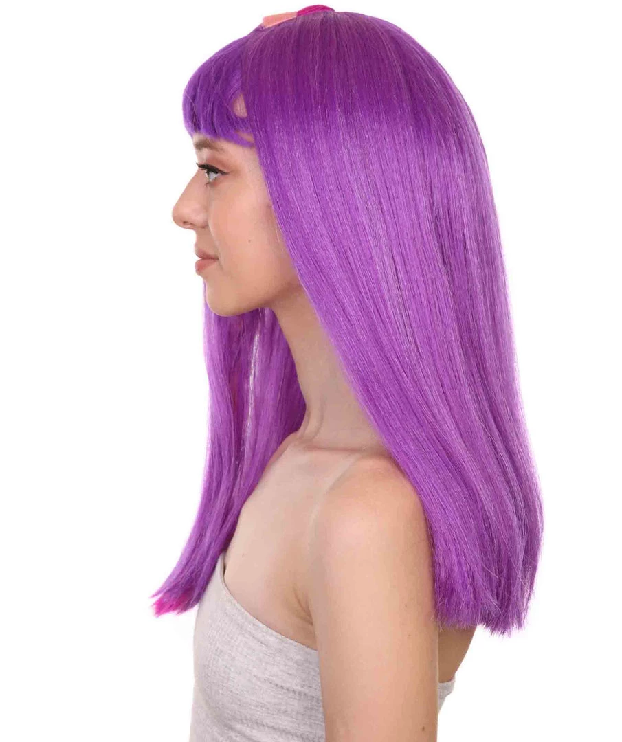 Adult Women's 18" Inch Long Length Halloween Cosplay Animated Pony Costume Wig, Synthetic Soft Fiber Single Front Braid Hair | HPO 3 Adult Women's 18" Inch Long Length Halloween Cosplay Animated Pony Costume Wig, Synthetic Soft Fiber Single Front Braid Hair | HPO