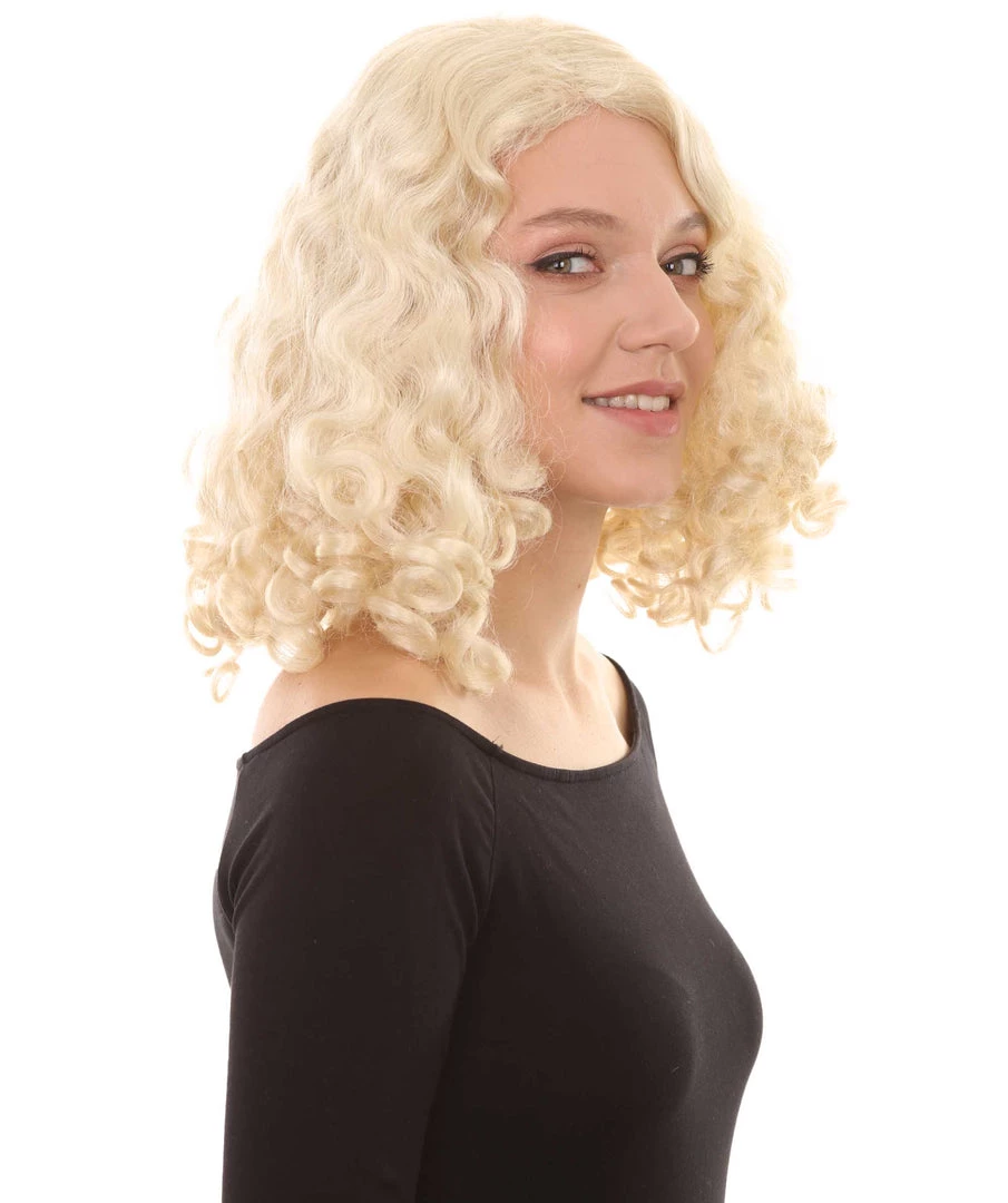 HPO Womens Blonde Curly Wig | Blonde Fashion Wigs | Premium Breathable Capless Cap 6 HPO Womens Blonde Curly Wig | Blonde Fashion Wigs | Premium Breathable Capless Cap