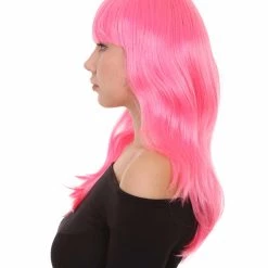 HPO Men's Long Pink Womens Wig | Fancy Party Event Ready Halloween Wig | Premium Breathable Capless Cap 11 HPO Men's Long Pink Womens Wig | Fancy Party Event Ready Halloween Wig | Premium Breathable Capless Cap