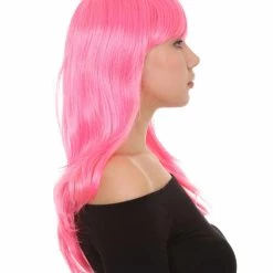 HPO Men's Long Pink Womens Wig | Fancy Party Event Ready Halloween Wig | Premium Breathable Capless Cap 13 HPO Men's Long Pink Womens Wig | Fancy Party Event Ready Halloween Wig | Premium Breathable Capless Cap