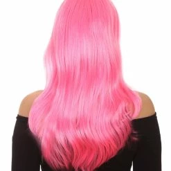 HPO Men's Long Pink Womens Wig | Fancy Party Event Ready Halloween Wig | Premium Breathable Capless Cap 12 HPO Men's Long Pink Womens Wig | Fancy Party Event Ready Halloween Wig | Premium Breathable Capless Cap