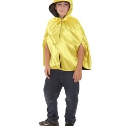 HPO Child's Reversible Hooded Short Cape Costume | Multiple Color Option Halloween Costume