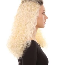 HPO Womens 80s Crimp Wig | Blonde Vintage Wigs | Premium Breathable Capless Cap Women's