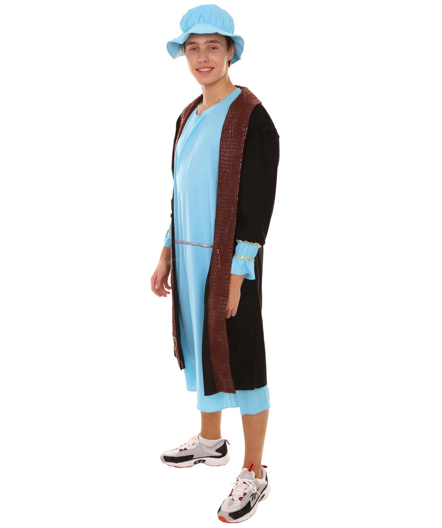 HPO Adult Men's Leonardo Da Vinci Painter Artitst Costume | Lt. Blue Cosplay Costume 3 HPO Adult Men's Leonardo Da Vinci Painter Artitst Costume | Lt. Blue Cosplay Costume