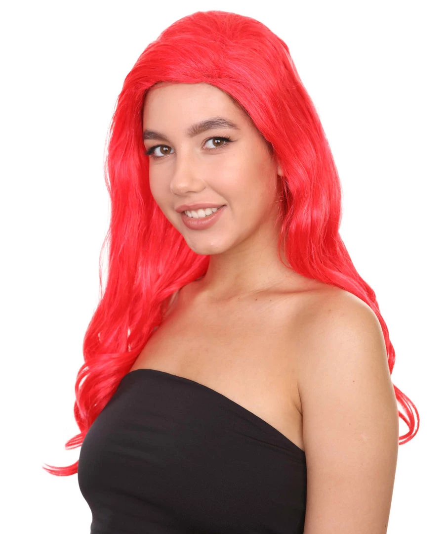 Adult Women's 21" Inch Long Length Halloween Sexy American Pop Star Costume Wig, Synthetic Soft Fiber Red Wine Cabernet Hair, Perfect For Parties And Festivals | HPO 2 Adult Women's 21" Inch Long Length Halloween Sexy American Pop Star Costume Wig, Synthetic Soft Fiber Red Wine Cabernet Hair, Perfect For Parties And Festivals | HPO