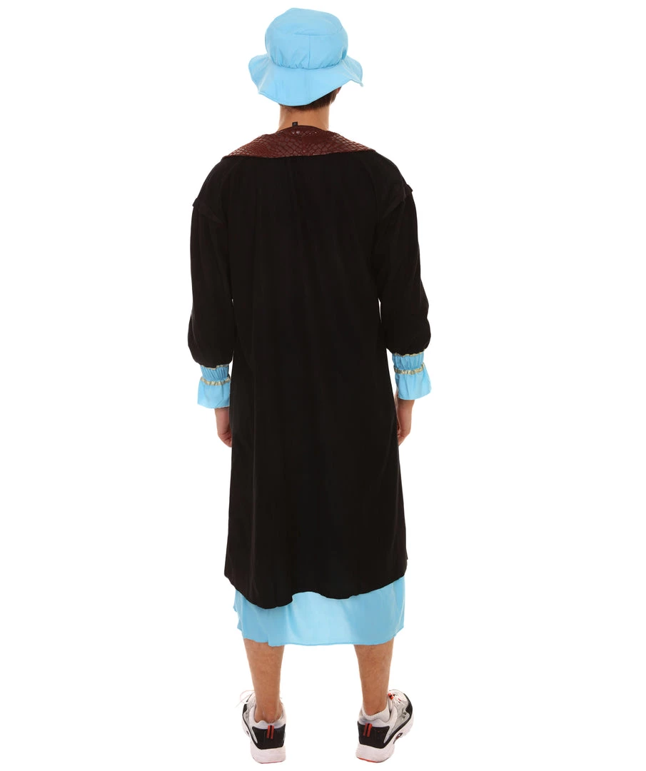 HPO Adult Men's Leonardo Da Vinci Painter Artitst Costume | Lt. Blue Cosplay Costume 5 HPO Adult Men's Leonardo Da Vinci Painter Artitst Costume | Lt. Blue Cosplay Costume