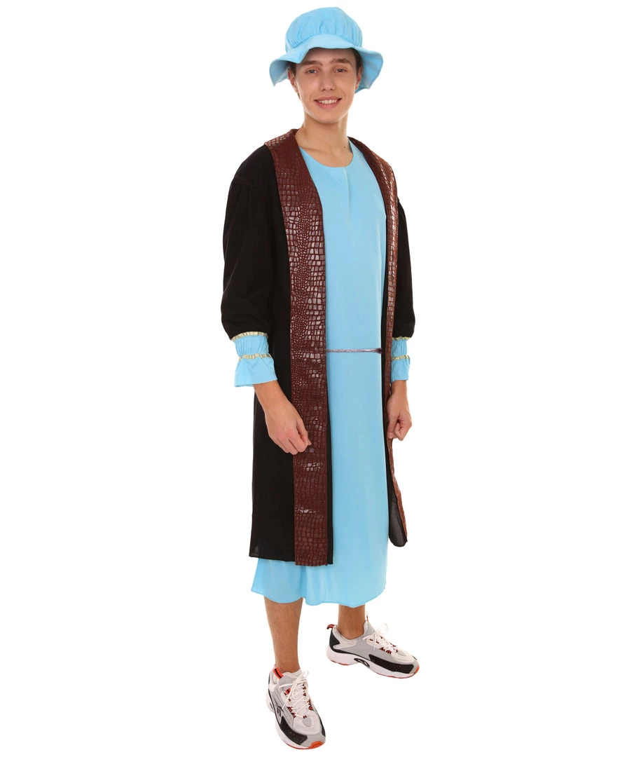 HPO Adult Men's Leonardo Da Vinci Painter Artitst Costume | Lt. Blue Cosplay Costume 7 HPO Adult Men's Leonardo Da Vinci Painter Artitst Costume | Lt. Blue Cosplay Costume