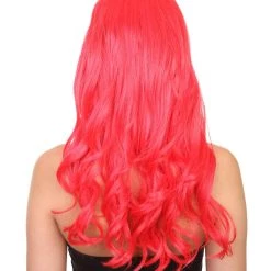 Adult Women's 21" Inch Long Length Halloween Sexy American Pop Star Costume Wig, Synthetic Soft Fiber Red Wine Cabernet Hair, Perfect For Parties And Festivals | HPO 11 Adult Women's 21