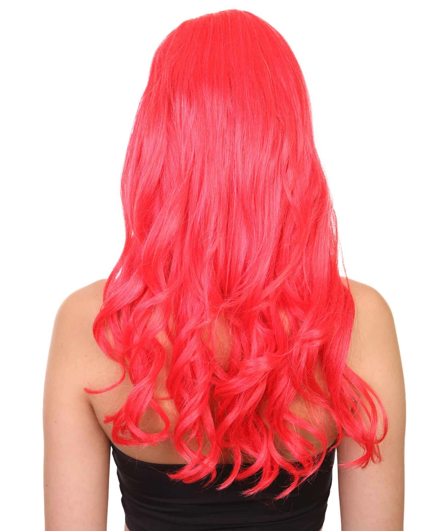 Adult Women's 21" Inch Long Length Halloween Sexy American Pop Star Costume Wig, Synthetic Soft Fiber Red Wine Cabernet Hair, Perfect For Parties And Festivals | HPO 4 Adult Women's 21" Inch Long Length Halloween Sexy American Pop Star Costume Wig, Synthetic Soft Fiber Red Wine Cabernet Hair, Perfect For Parties And Festivals | HPO