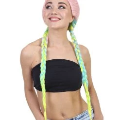 HPO Celebrity Inspired Womens Boxer Braid Wig | Cotton Candy Rainbow Celebrity Wig | Premium Breathable Capless Cap 11 HPO Celebrity Inspired Womens Boxer Braid Wig | Cotton Candy Rainbow Celebrity Wig | Premium Breathable Capless Cap