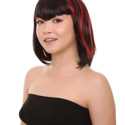 HPO Men's Vampire Womens Wig | Horror Ghostly Sexy Cosplay Party Halloween Wig | Premium Breathable Capless Cap