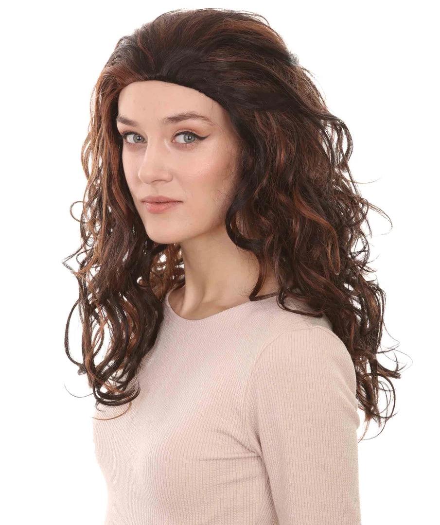 HPO Superstar Dark Brown Long Wavy Womens Wig | All Back Natural Looking Wig | Premium Breathable Capless Cap Women's 2 HPO Superstar Dark Brown Long Wavy Womens Wig | All Back Natural Looking Wig | Premium Breathable Capless Cap Women's