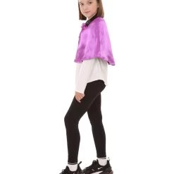 HPO Kids Child's Vampire Cape Costume | Purple & Black Halloween Costume