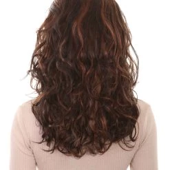 HPO Superstar Dark Brown Long Wavy Womens Wig | All Back Natural Looking Wig | Premium Breathable Capless Cap Women's 12 HPO Superstar Dark Brown Long Wavy Womens Wig | All Back Natural Looking Wig | Premium Breathable Capless Cap Women's