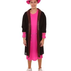HPO Adult Men's Leonardo Da Vinci Painter Artitst 4 Pc Costume | Pink Cosplay Costume