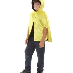 HPO Child's Reversible Hooded Short Cape Costume | Multiple Color Option Halloween Costume