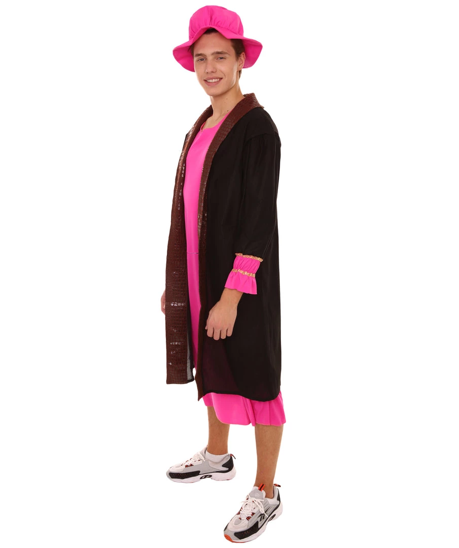 HPO Adult Men's Leonardo Da Vinci Painter Artitst 4 Pc Costume | Pink Cosplay Costume 3 HPO Adult Men's Leonardo Da Vinci Painter Artitst 4 Pc Costume | Pink Cosplay Costume