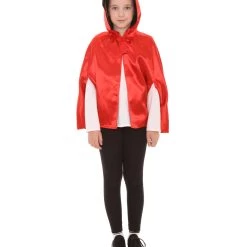 HPO Child's Reversible Hooded Short Cape Costume | Multiple Color Option Halloween Costume