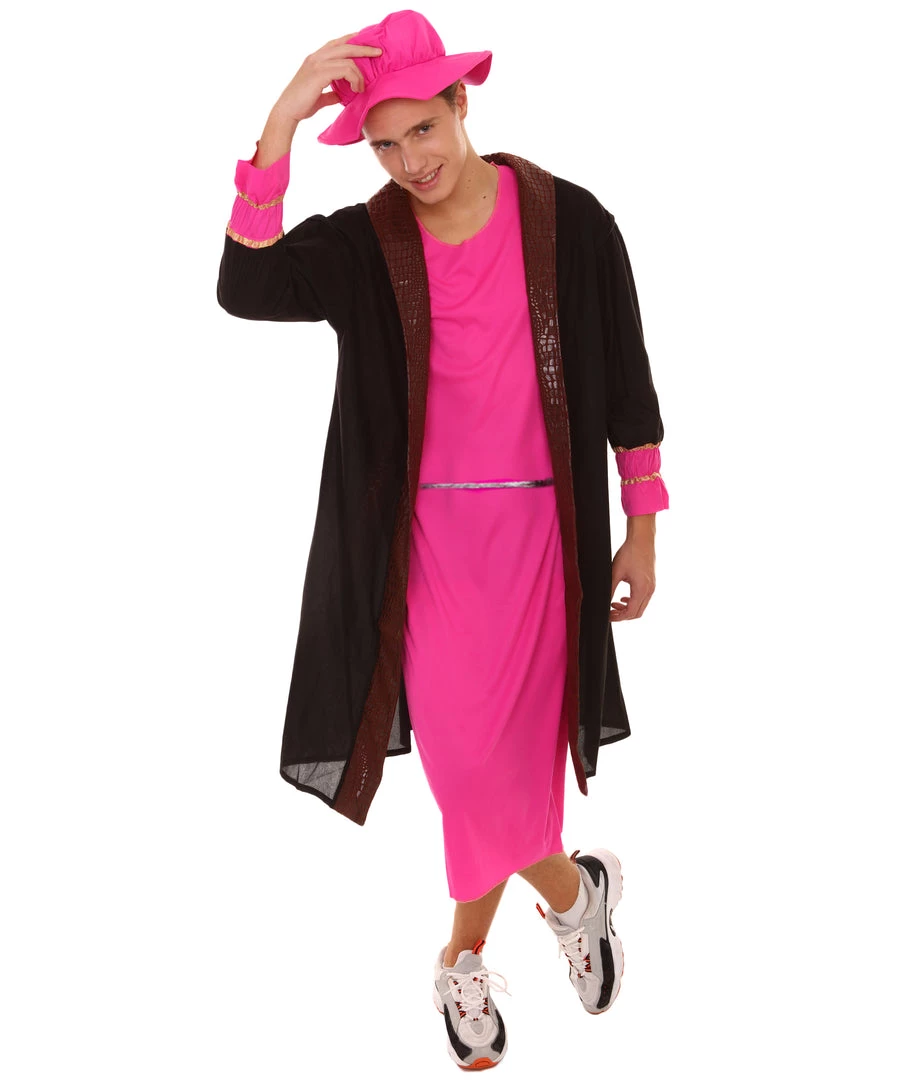 HPO Adult Men's Leonardo Da Vinci Painter Artitst 4 Pc Costume | Pink Cosplay Costume 1 HPO Adult Men's Leonardo Da Vinci Painter Artitst 4 Pc Costume | Pink Cosplay Costume