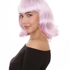 HPO Fashion Curly Womens Wig | Fancy White Medium Wavy Cosplay Halloween Wig | Premium Breathable Capless Cap Women's