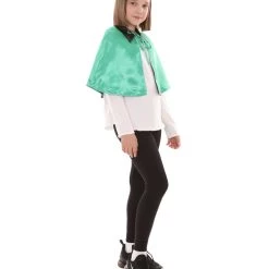 HPO Kids Child's Vampire Cape Costume | Green & Black Halloween Costume