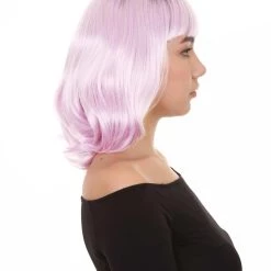 HPO Fashion Curly Womens Wig | Fancy White Medium Wavy Cosplay Halloween Wig | Premium Breathable Capless Cap Women's 13 HPO Fashion Curly Womens Wig | Fancy White Medium Wavy Cosplay Halloween Wig | Premium Breathable Capless Cap Women's