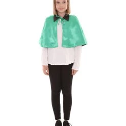 HPO Kids Child's Vampire Cape Costume | Green & Black Halloween Costume