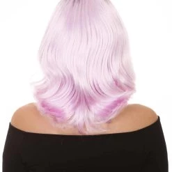 HPO Fashion Curly Womens Wig | Fancy White Medium Wavy Cosplay Halloween Wig | Premium Breathable Capless Cap Women's 12 HPO Fashion Curly Womens Wig | Fancy White Medium Wavy Cosplay Halloween Wig | Premium Breathable Capless Cap Women's