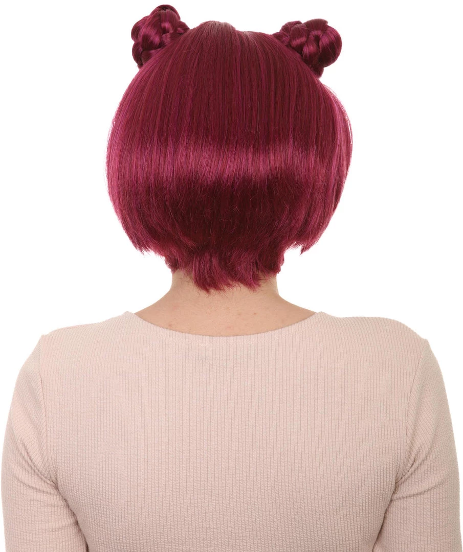 HPO Womens Anime Buns Wig | Purple Buns Cosplay Party Wigs | Premium Breathable Capless Cap 4 HPO Womens Anime Buns Wig | Purple Buns Cosplay Party Wigs | Premium Breathable Capless Cap