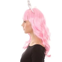 HPO Womens Unicorn Horn And Ears Wig | Pink Unicorn Wigs | Premium Breathable Capless Cap 11 HPO Womens Unicorn Horn And Ears Wig | Pink Unicorn Wigs | Premium Breathable Capless Cap