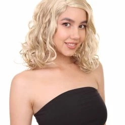 HPO Blonde Curly Womens Wig | Glomour Station Cosplay Halloween Wig | Premium Breathable Capless Cap 14 HPO Blonde Curly Womens Wig | Glomour Station Cosplay Halloween Wig | Premium Breathable Capless Cap