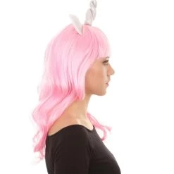 HPO Womens Unicorn Horn And Ears Wig | Pink Unicorn Wigs | Premium Breathable Capless Cap 13 HPO Womens Unicorn Horn And Ears Wig | Pink Unicorn Wigs | Premium Breathable Capless Cap