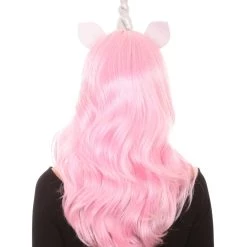 HPO Womens Unicorn Horn And Ears Wig | Pink Unicorn Wigs | Premium Breathable Capless Cap 12 HPO Womens Unicorn Horn And Ears Wig | Pink Unicorn Wigs | Premium Breathable Capless Cap