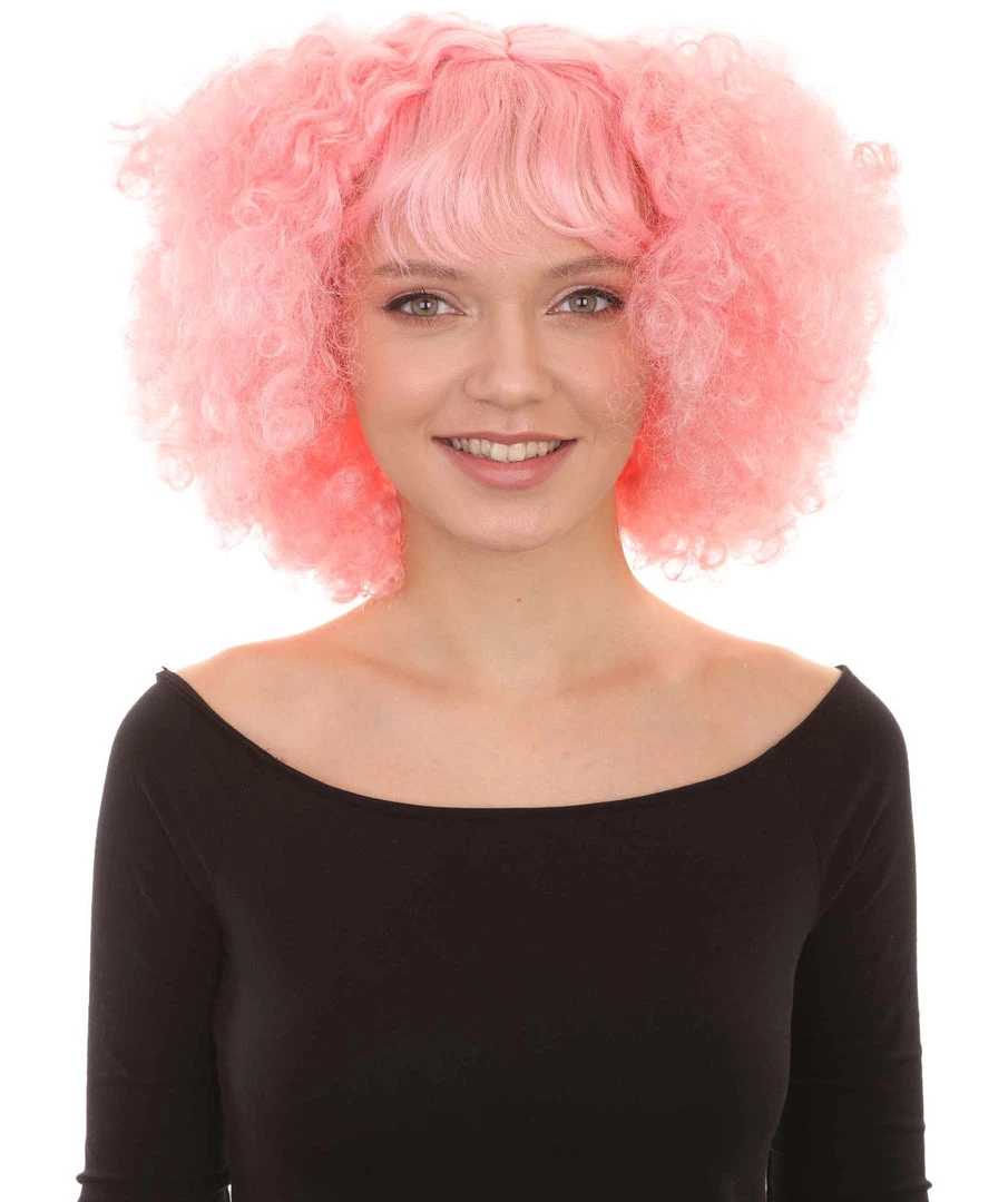 HPO Women's Short Pink Cute Curly Wavy Wig | Party Ready Fancy Cosplay Halloween Wig | Premium Breathable Capless Cap 2 HPO Women's Short Pink Cute Curly Wavy Wig | Party Ready Fancy Cosplay Halloween Wig | Premium Breathable Capless Cap