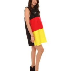 FLAGWIGS Adult Women's Germany Flag Trolls Dress Costume | Patriotic Cosplay Costume