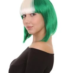 FLAGWIGS Women Patriotic Nigeria Flag Bob Wig | Premium Breathable Capless Cap