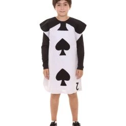 HPO Child's Spades Poker Card Storybook & Fairytale Costume | Black & White Halloween Costume Kids