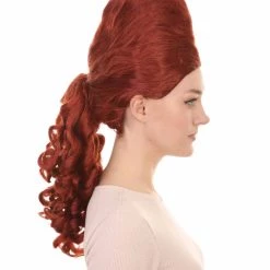 HPO 60's Bouffant Cone Womens Wig | Auburn Vintage Halloween Wig