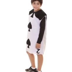HPO Child's Spades Poker Card Storybook & Fairytale Costume | Black & White Halloween Costume Kids