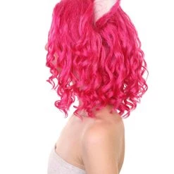 Adult Women's 16" Inch Medium Length Wavy Barbie Costume Wig, Synthetic Soft Fiber Hair With Cat Ears | HPO 10 Adult Women's 16